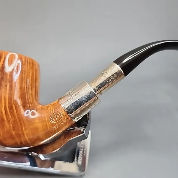 GBD Spigot 5081, Bent Billiard Briar Pipe, Sterling Silver, Unsmoked [SOLD OUT] - Image 6