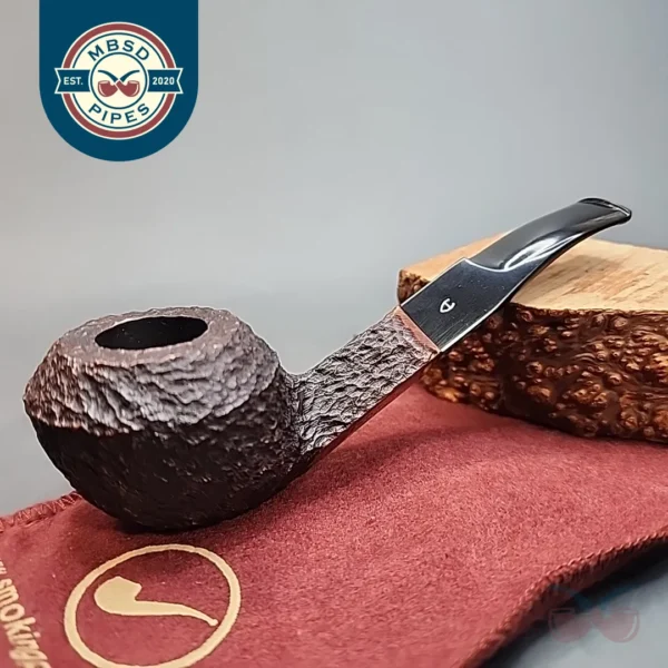 Astleys 109 Jermyn ST London, Rusticated Bent Bulldog Briar Pipe, Unsmoked [SOLD OUT]
