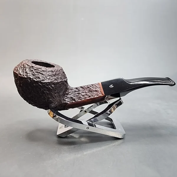 Astleys 109 Jermyn ST London, Rusticated Bent Bulldog Briar Pipe, Unsmoked [SOLD OUT] - Image 4