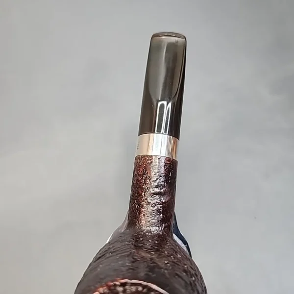 Nording Sandblasted Brandy Estate Briar Pipe, Danish Estates, 925 Silver (9mm) [SOLD OUT] - Image 6