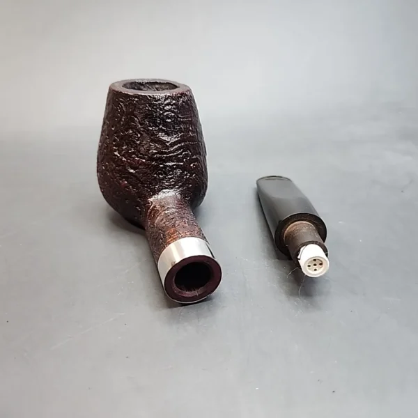 Nording Sandblasted Brandy Estate Briar Pipe, Danish Estates, 925 Silver (9mm) [SOLD OUT] - Image 13