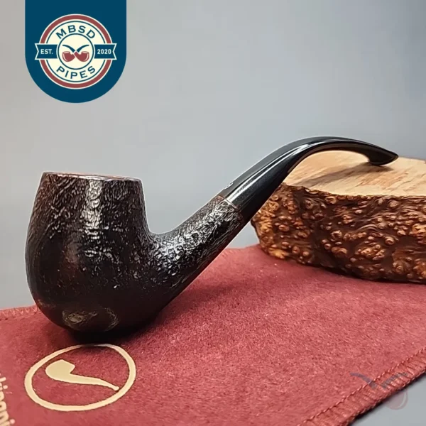 Astleys of London, Sandblasted Bent Billiard Briar Pipe, English Estates