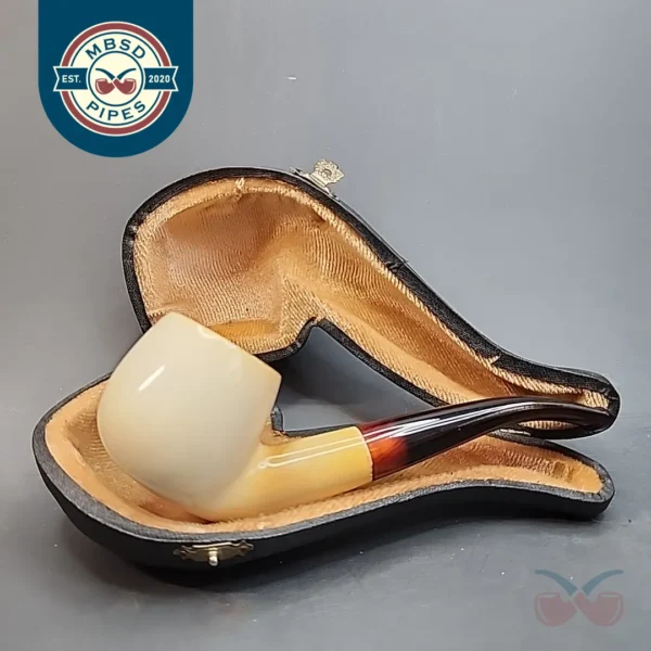 Bent Apple Estate Block Meerschaum Pipe, 9mm [SOLD OUT]