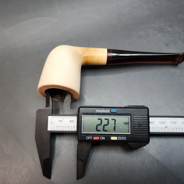 Vintage Straight Dublin Estate Block Meerschaum Pipe, Case [SOLD OUT] - Image 11