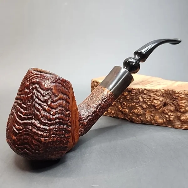 Ben Wade Prominence A2, Partially Sandblasted Freehand Briar Pipe, Danish Estates [SOLD OUT] - Image 3