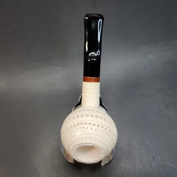MBSD Meerschaum Deluxe Lattice Canted Ball Meerschaum Pipe [SOLD OUT] - Image 5