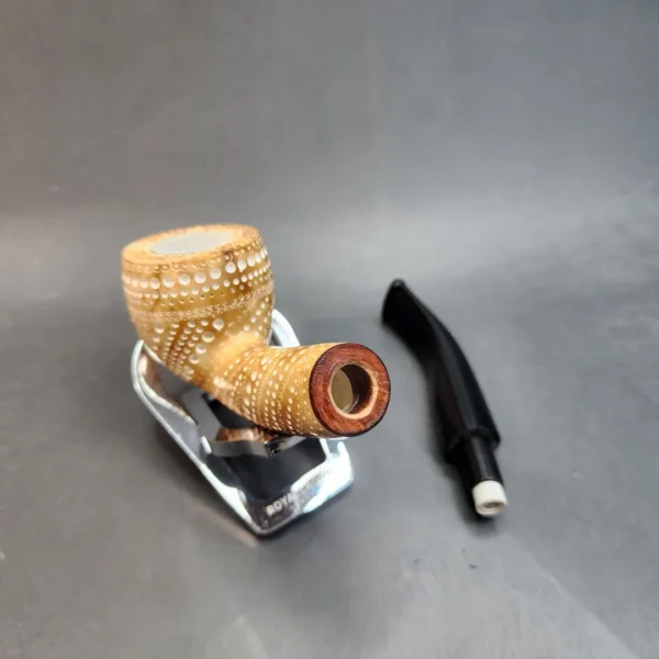 MBSD Meerschaum Deluxe, Brown Bent Pot Block Meerschaum Pipe, 9mm [SOLD OUT] - Image 7