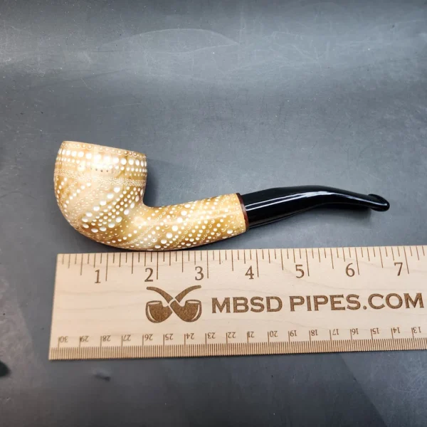 MBSD Meerschaum Deluxe, Brown Bent Pot Block Meerschaum Pipe, 9mm [SOLD OUT] - Image 10