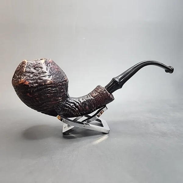 Bari Wiking 7189, Jumbo Handmade Sandblasted Briar Pipe, Danish Estates [SOLD OUT] - Image 3