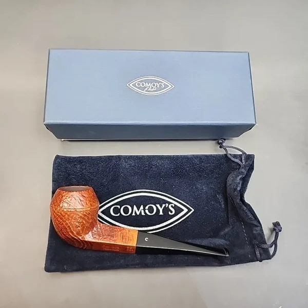 Comoy's Pebble Grain 80, Sandblasted Bulldog Pipe, Unsmoked / NOS [SOLD OUT] - Image 3