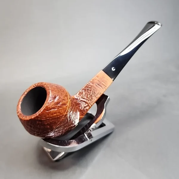 Comoy's Pebble Grain 80, Sandblasted Bulldog Pipe, Unsmoked / NOS [SOLD OUT] - Image 4
