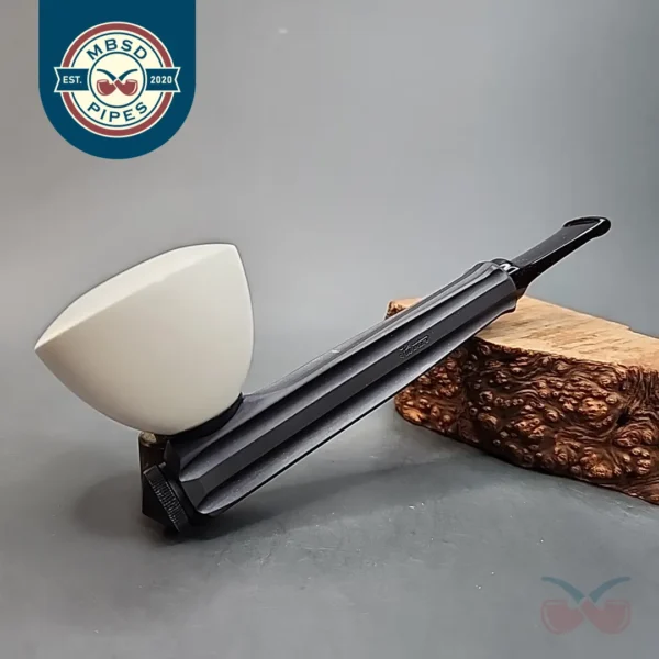 Kirsten LB, Dublin Block Meerschaum Bowl, Metal Estate Pipe, American Estates [SOLD OUT]