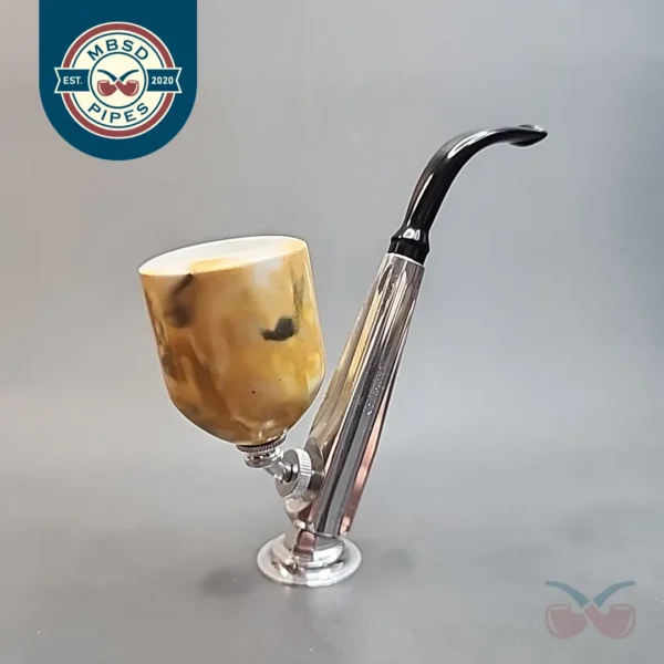 Kirsten G, Block Meerschaum Bowl, Estate Metal Pipe [SOLD OUT]