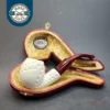 MBSD Meerschaum Bent Apple Block Meerschaum Pipe, Fitted Case [SOLD OUT]