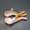Ultralight Bent Squat Tomato Block Meerschaum Pipe, Fitted Case [SOLD OUT] - Image 3