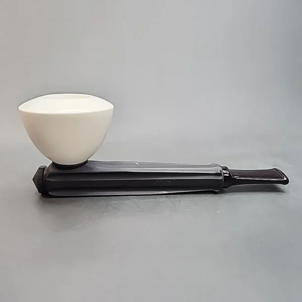 Kirsten LB, Dublin Block Meerschaum Bowl, Metal Estate Pipe, American Estates [SOLD OUT] - Image 3