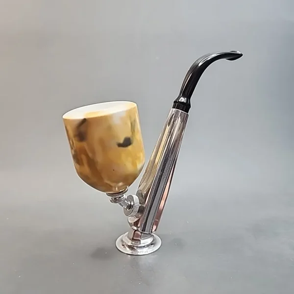 Kirsten G, Block Meerschaum Bowl, Estate Metal Pipe [SOLD OUT] - Image 3