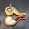 MBSD Meerschaum Bent Apple Block Meerschaum Pipe, Fitted Case [SOLD OUT] - Image 3