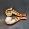 MBSD Meerschaum Rusticated Bent Apple Block Meerschaum Pipe, Fitted Case [SOLD OUT] - Image 3