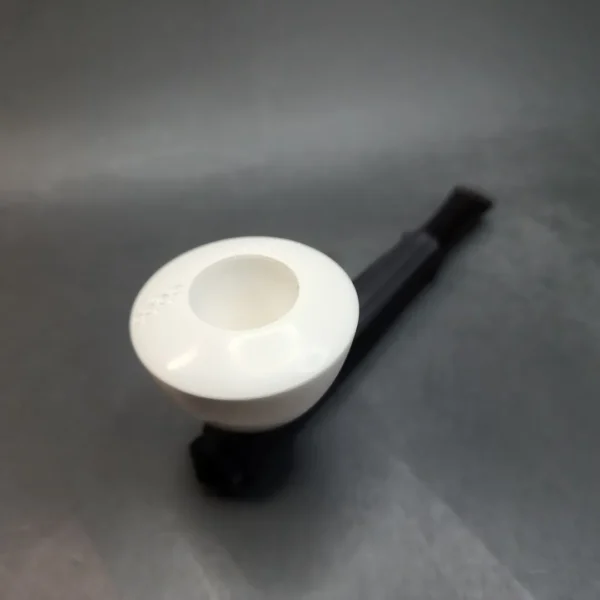 Kirsten LB, Dublin Block Meerschaum Bowl, Metal Estate Pipe, American Estates [SOLD OUT] - Image 4