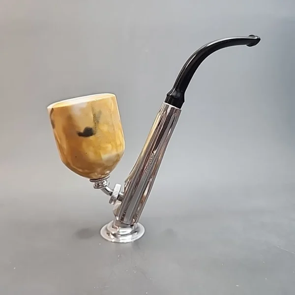 Kirsten G, Block Meerschaum Bowl, Estate Metal Pipe [SOLD OUT] - Image 4
