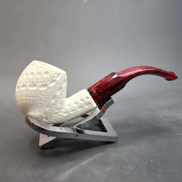 MBSD Meerschaum Bent Apple Block Meerschaum Pipe, Fitted Case [SOLD OUT] - Image 4