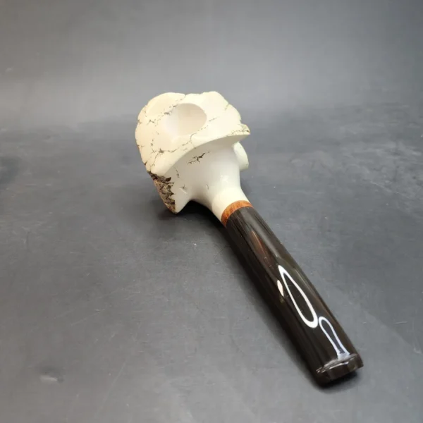 MBSD Meerschaum Natural Freehand Block Meerschaum Pipe, Briar-Mortise - Image 5