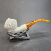 MBSD Meerschaum Rusticated Bent Apple Block Meerschaum Pipe, Fitted Case [SOLD OUT] - Image 5