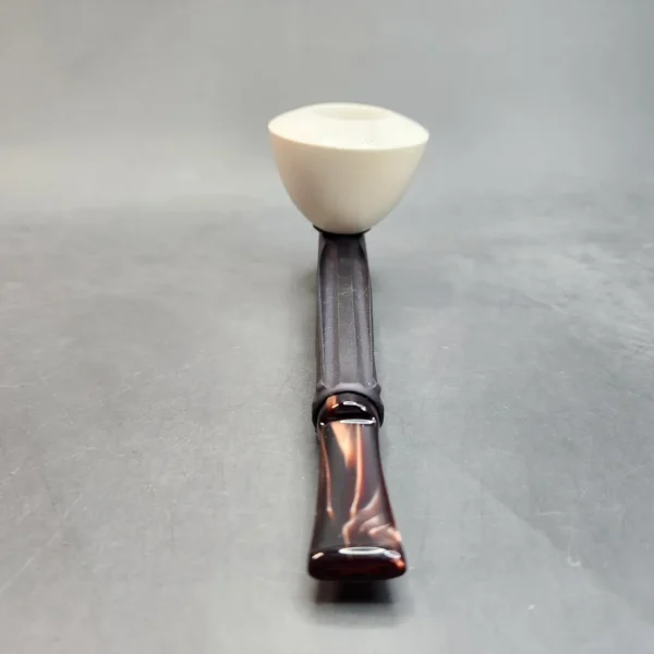 Kirsten LB, Dublin Block Meerschaum Bowl, Metal Estate Pipe, American Estates [SOLD OUT] - Image 6