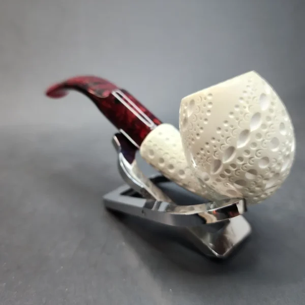 MBSD Meerschaum Bent Apple Block Meerschaum Pipe, Fitted Case [SOLD OUT] - Image 6
