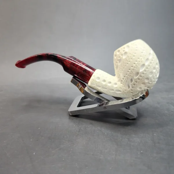 MBSD Meerschaum Bent Apple Block Meerschaum Pipe, Fitted Case [SOLD OUT] - Image 7