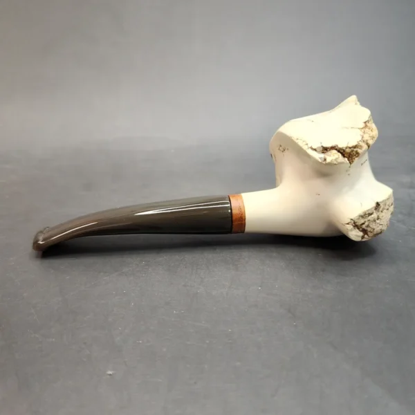 MBSD Meerschaum Natural Freehand Block Meerschaum Pipe, Briar-Mortise - Image 8