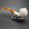 MBSD Meerschaum Rusticated Bent Apple Block Meerschaum Pipe, Fitted Case [SOLD OUT] - Image 8