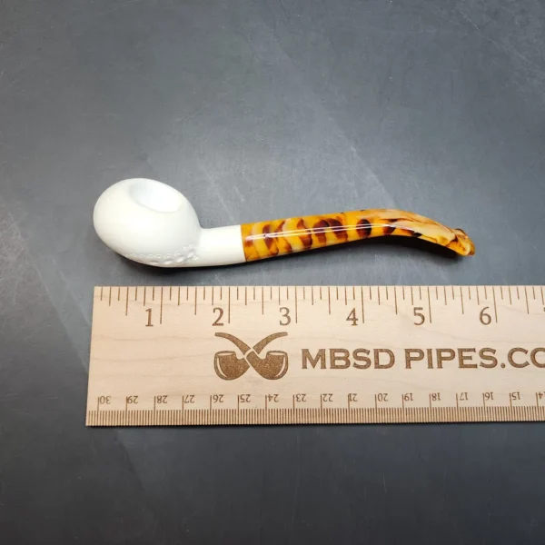 Ultralight Bent Squat Tomato Block Meerschaum Pipe, Fitted Case [SOLD OUT] - Image 9