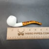 MBSD Meerschaum Rusticated Bent Apple Block Meerschaum Pipe, Fitted Case [SOLD OUT] - Image 10