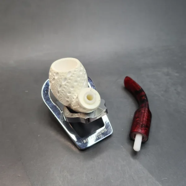 MBSD Meerschaum Bent Apple Block Meerschaum Pipe, Fitted Case [SOLD OUT] - Image 11