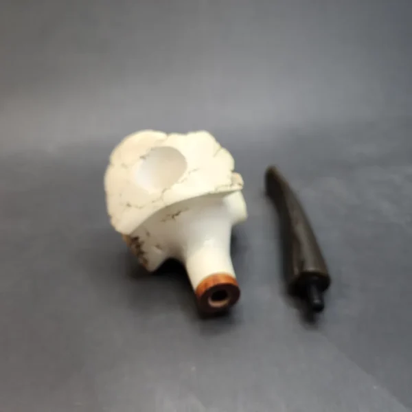 MBSD Meerschaum Natural Freehand Block Meerschaum Pipe, Briar-Mortise - Image 12