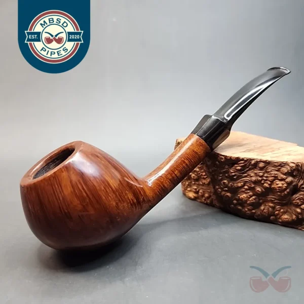 WO Larsen 2, Smooth Bent Apple Estate Briar Pipe, Danish Estates (Straight Grain) [SOLD OUT]