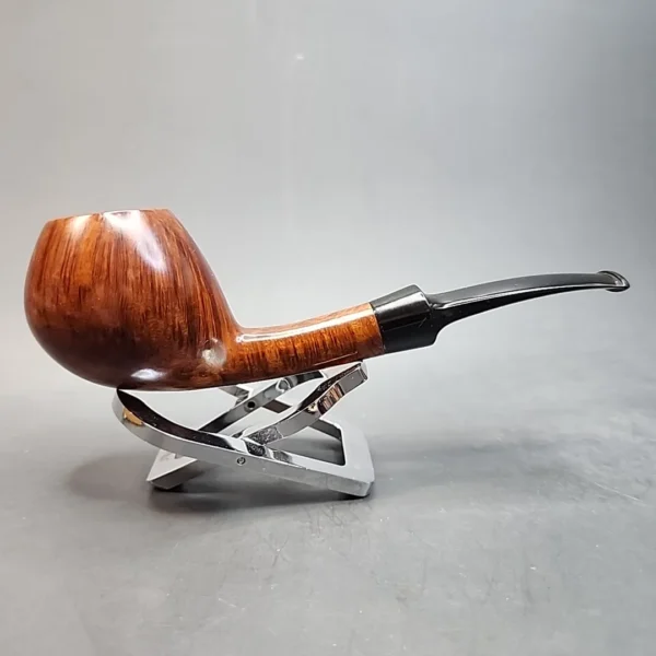 WO Larsen 2, Smooth Bent Apple Estate Briar Pipe, Danish Estates (Straight Grain) [SOLD OUT] - Image 3