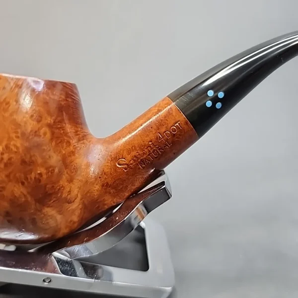 Sasieni 4Dot Natural, Smooth Bent Apple Briar Pipe, French Estates [SOLD OUT] - Image 3