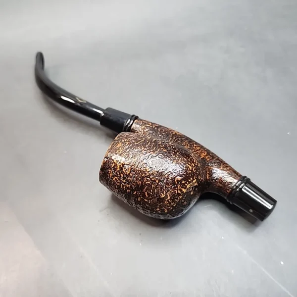 Brebbia Duo-Filter Sandblasted Cavalier Estate Briar Pipe, 9mm [SOLD OUT] - Image 4