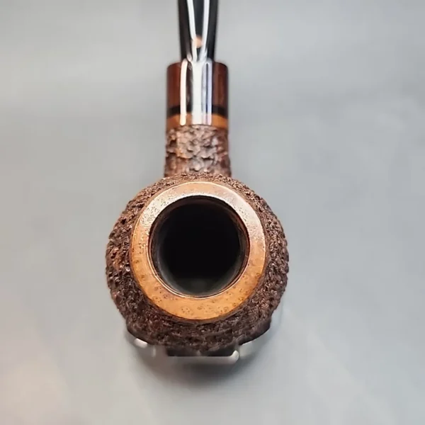 Steve Weiner 13498 Handmade Rusticated Bent Apple Estate Briar Pipe, American Estates [SOLD OUT] - Image 6