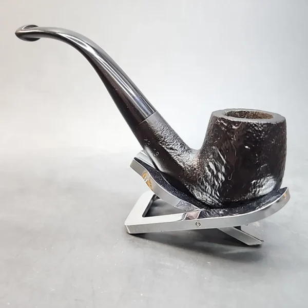 Mercury Black Sandblasted Bent Billiard Estate Briar Pipe [SOLD OUT] - Image 6