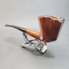 Tim West Smooth Bent Panel Estate Briar Pipe, Plateau Grain, USA [SOLD OUT] - Image 8