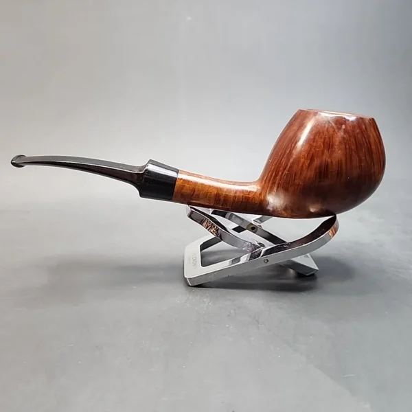 WO Larsen 2, Smooth Bent Apple Estate Briar Pipe, Danish Estates (Straight Grain) [SOLD OUT] - Image 8