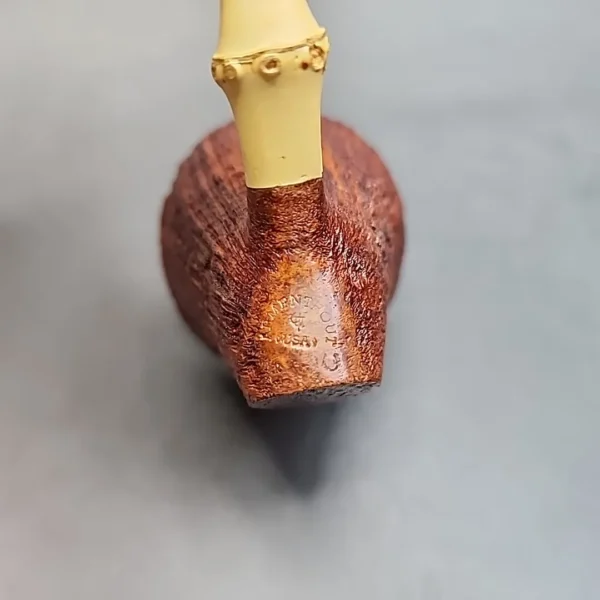 Armentrout Bamboo Shank Sandblasted Blossom Estate Briar Pipe, American Estates [SOLD OUT] - Image 8