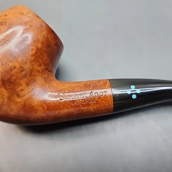 Sasieni 4Dot Natural, Smooth Bent Apple Briar Pipe, French Estates [SOLD OUT] - Image 9