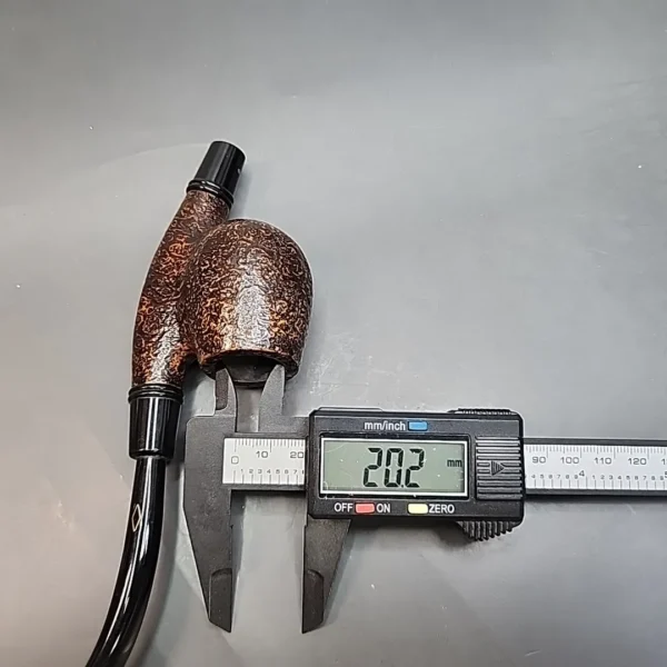 Brebbia Duo-Filter Sandblasted Cavalier Estate Briar Pipe, 9mm [SOLD OUT] - Image 9