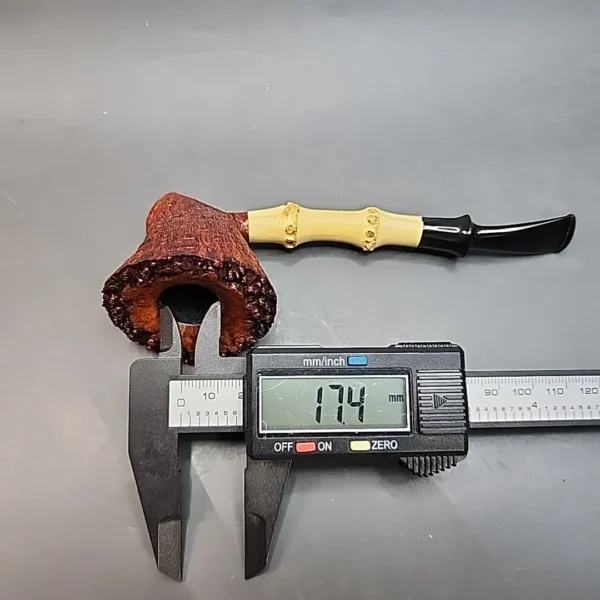 Armentrout Bamboo Shank Sandblasted Blossom Estate Briar Pipe, American Estates [SOLD OUT] - Image 10