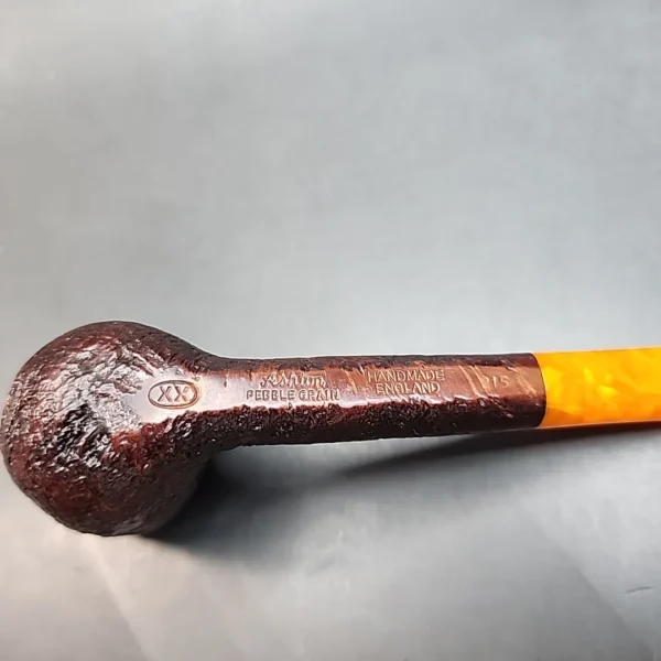 Ashton Pebble Grain 215 XX, Sandblasted Straight Billiard Estate Briar Pipe, English Estates [SOLD OUT] - Image 10